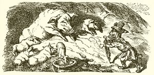 The Eagle, the Cat, and the Sow by Ernest Henry Griset