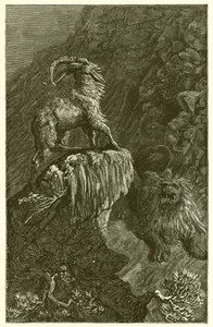 The Goat and the Lion by Ernest Henry Griset