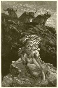 The Lion and the Four Bulls by Ernest Henry Griset