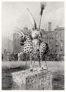 The Statue in Leicester Square, on Wednesday Morning 17th October 1866 by Ernest Henry Griset
