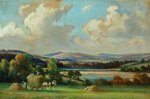 Haymaking in Yorkshire by Ernest Higgins Rigg