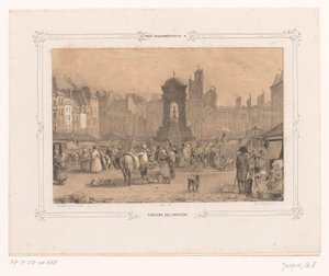View of the Fontaine des Innocents in Paris by Ernest Jaime