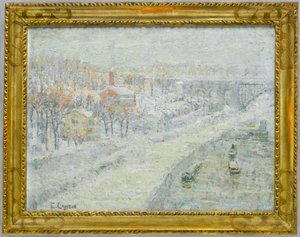 Winter Landscape: Washington Bridge by Ernest Lawson