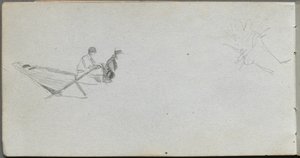 Sketchbook, Page 04: Figures in a Boat by Jean Louis Ernest Meissonier