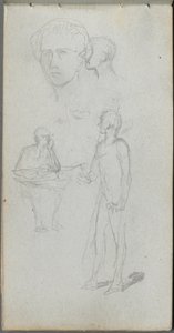 Sketchbook, page 12: Multiple Figures by Ernest Meissonier
