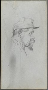 Sketchbook, page 13: Bust of a Man in Profile