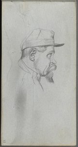 Sketchbook, page 13: Bust of a Man in Profile