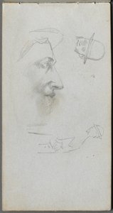 Sketchbook, page 14: Figures by Ernest Meissonier