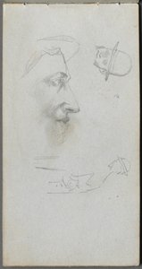Sketchbook, Page 14: Figures by Jean Louis Ernest Meissonier