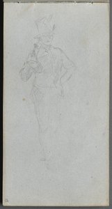 Sketchbook, page 15: Study of a Soldier by Ernest Meissonier