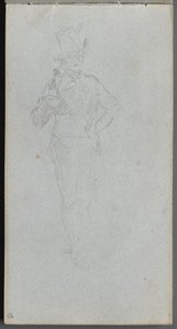 Sketchbook, Page 15: Study of a Soldier by Jean Louis Ernest Meissonier