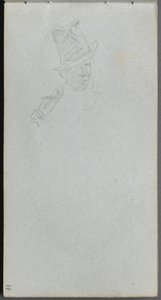 Sketchbook, page 17: Bust of a Man in Top Hat