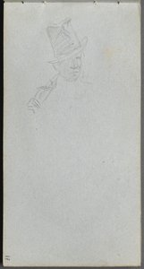 Sketchbook, page 17: Bust of a Man in Top Hat