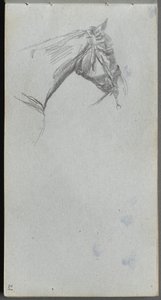 Sketchbook, page 21: Study of a Horse by Ernest Meissonier