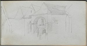 Sketchbook, Page 22: Architectural Study by Jean Louis Ernest Meissonier