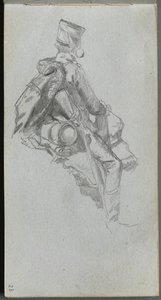 Sketchbook, Page 23: Seated Soldier