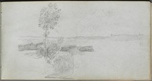 Landscape Study by Jean Louis Ernest Meissonier