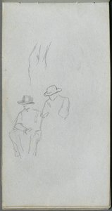 Sketchbook, page 32: Study of Figures by Jean Louis Ernest Meissonier