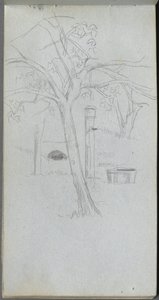 Sketchbook, page 36: Tree Study by Jean Louis Ernest Meissonier