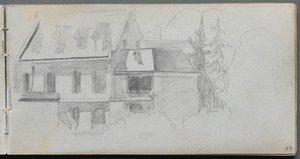 Sketchbook, page 49: Architectural Study by Ernest Meissonier