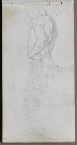 Sketchbook, page 51: Figure Study by Ernest Meissonier