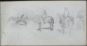 Sketchbook, page 52: Figure Study by Ernest Meissonier