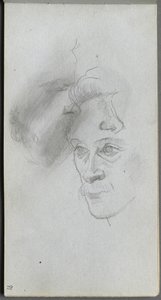 Sketchbook, page 81: Study of Faces by Jean Louis Ernest Meissonier