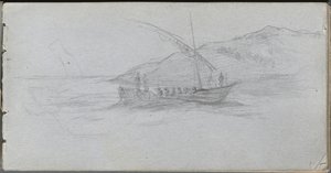 Sketchbook, Page 88: Seascape and Figure by Jean Louis Ernest Meissonier