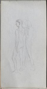 Sketchbook, page 92: Two Nudes by Ernest Meissonier