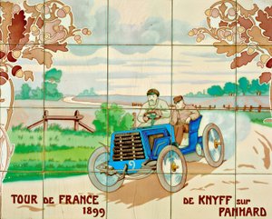 De Knyff Driving a Panhard Car in the Tour de France of 1899 by Ernest Montaut