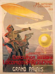 Poster for First International Exhibition of Aerial Locomotion, September 25 - October 17