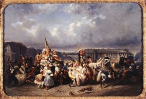 Carnival at Place de la Concorde, present-day 8th arrondissement, between 1840 and 1845 by Ernest Seigneurgens