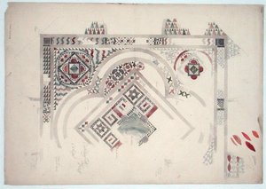 A study of part of the floor at Canterbury Cathedral