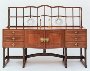 Sideboard with Plate Stand