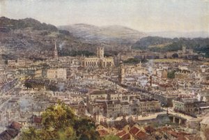 Bath from Beechen Cliff by Ernest William Haslehust