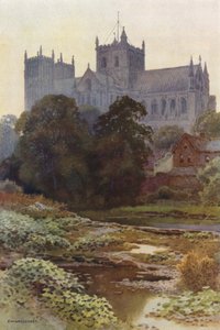 Ripon Minster from the River by Ernest William Haslehust