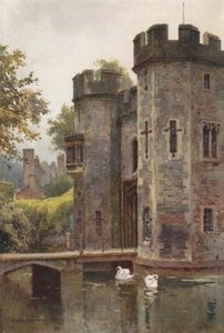 The Palace Gatehouse and Drawbridge, Wells by Ernest William Haslehust