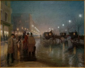 Hamburg, The Jungfernstieg in the Evening