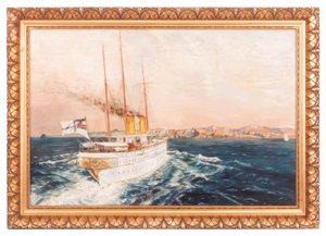 Imperial Yacht SMS Hohenzollern off the Coast of Norway