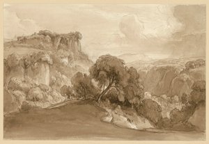 Wooded Italian Mountain Landscape by Ernst Fries
