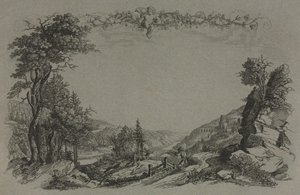 Six Views of Heidelberg Castle: Cover, Hunting Scene by Ernst Fries