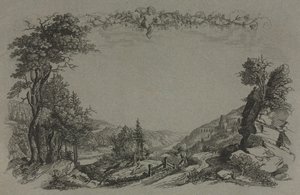 Six Views of Heidelberg Castle: Cover, Hunting Scene by Ernst Fries