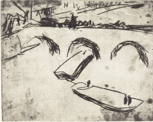 Bridge on Crown Prince Embankment, 1909 by Ernst Ludwig Kirchner