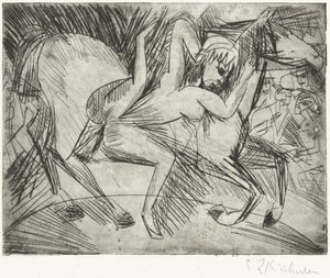 Acrobat on a Horse by Ernst Ludwig Kirchner