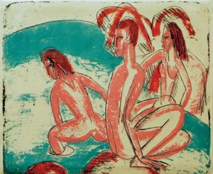 Bathers on Rocks
