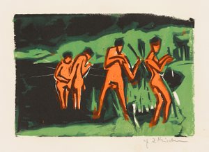 Bathers Throwing Reeds