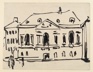 The Courland Palace at Zeughausplatz in Dresden by Ernst Ludwig Kirchner