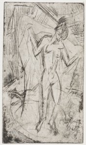 The Dance Among the Women/Bathing with Cat by Ernst Ludwig Kirchner