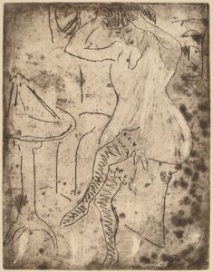 Dodo Arranging Her Hair by Ernst Ludwig Kirchner