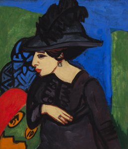Dodo with a Feather Hat by Ernst Ludwig Kirchner